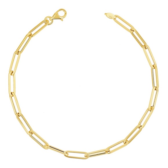 Free People Jewelry - NWOT Large Paper clip chain necklace in gold OS .5 inch width